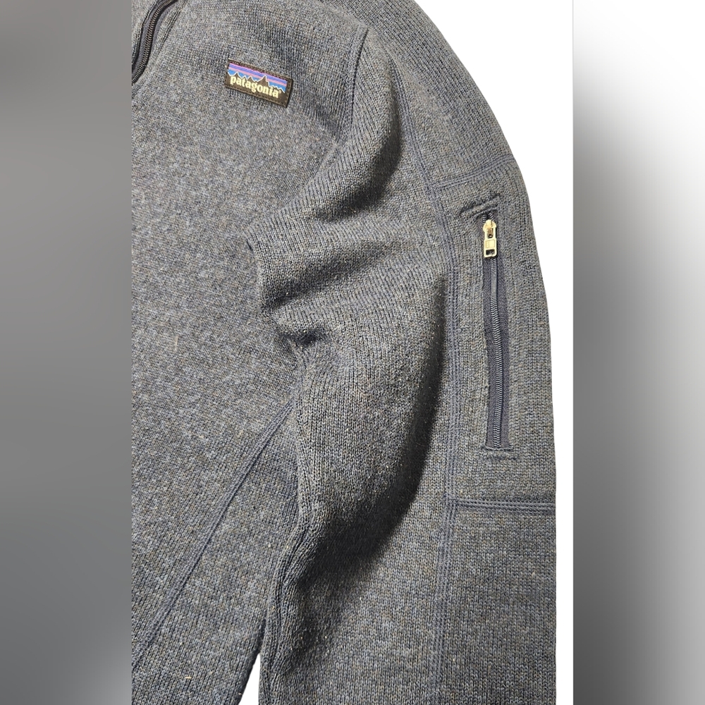 Patagonia Women's Blue Heather 1/4 Zip Pullover Better Sweater Fleece Sz M/L - Picture 4 of 9